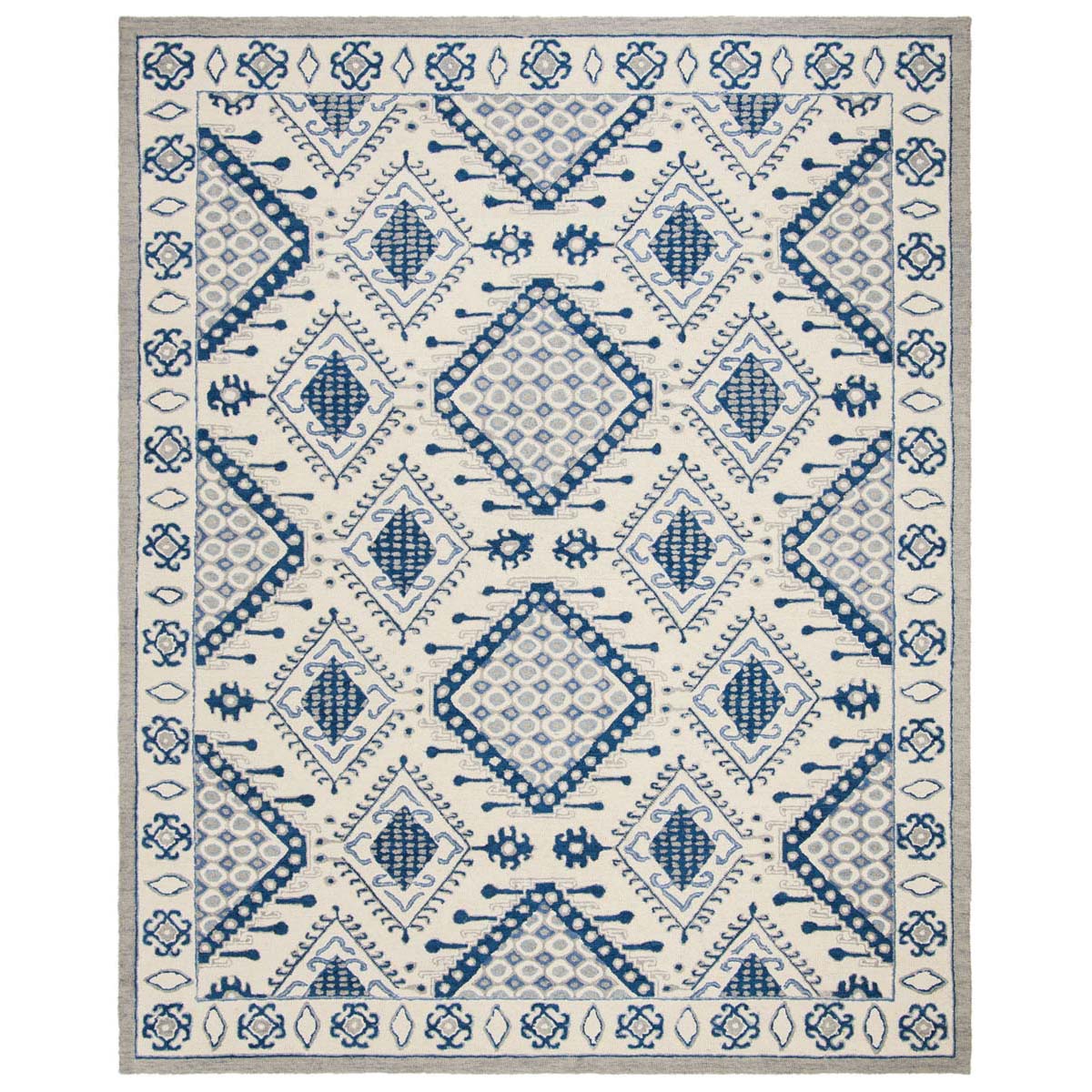 Safavieh Micro-Loop 511 Rug, MLP511 - Ivory / Blue