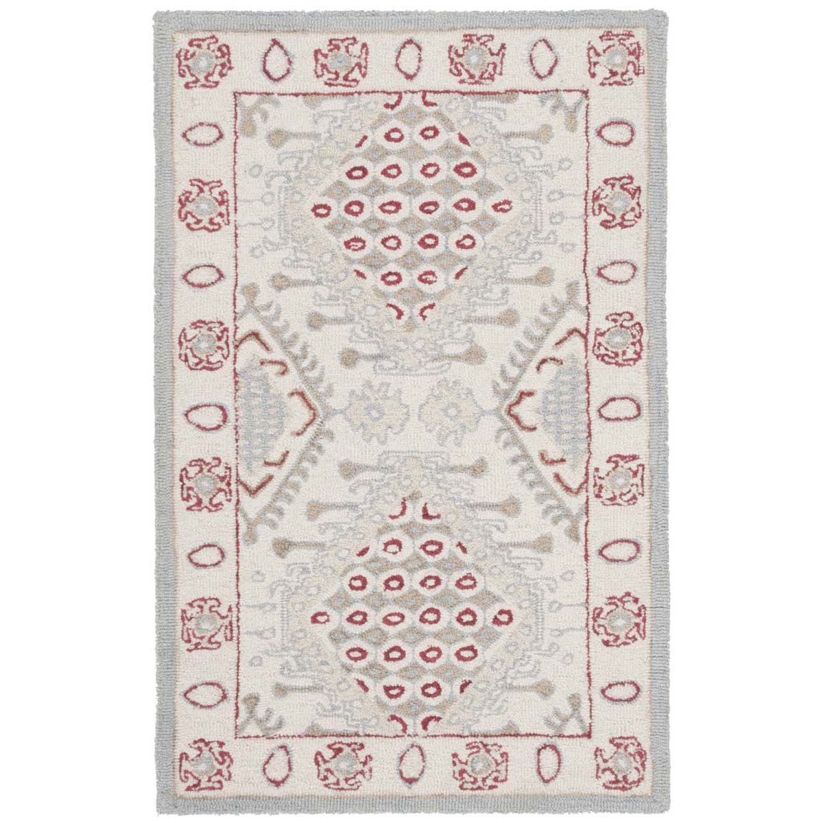 Safavieh Micro-Loop 511 Rug, MLP511 - Ivory / Red