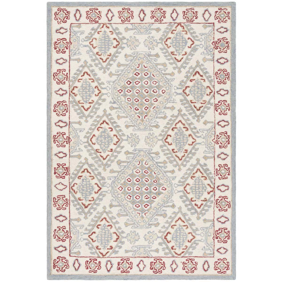 Safavieh Micro-Loop 511 Rug, MLP511 - Ivory / Red