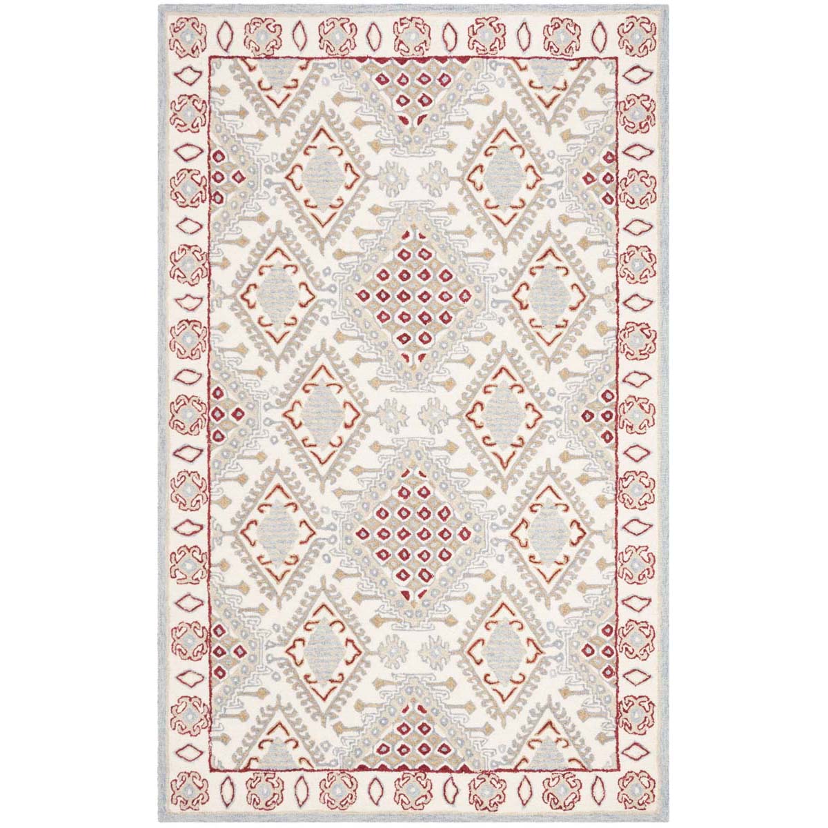 Safavieh Micro-Loop 511 Rug, MLP511 - Ivory / Red