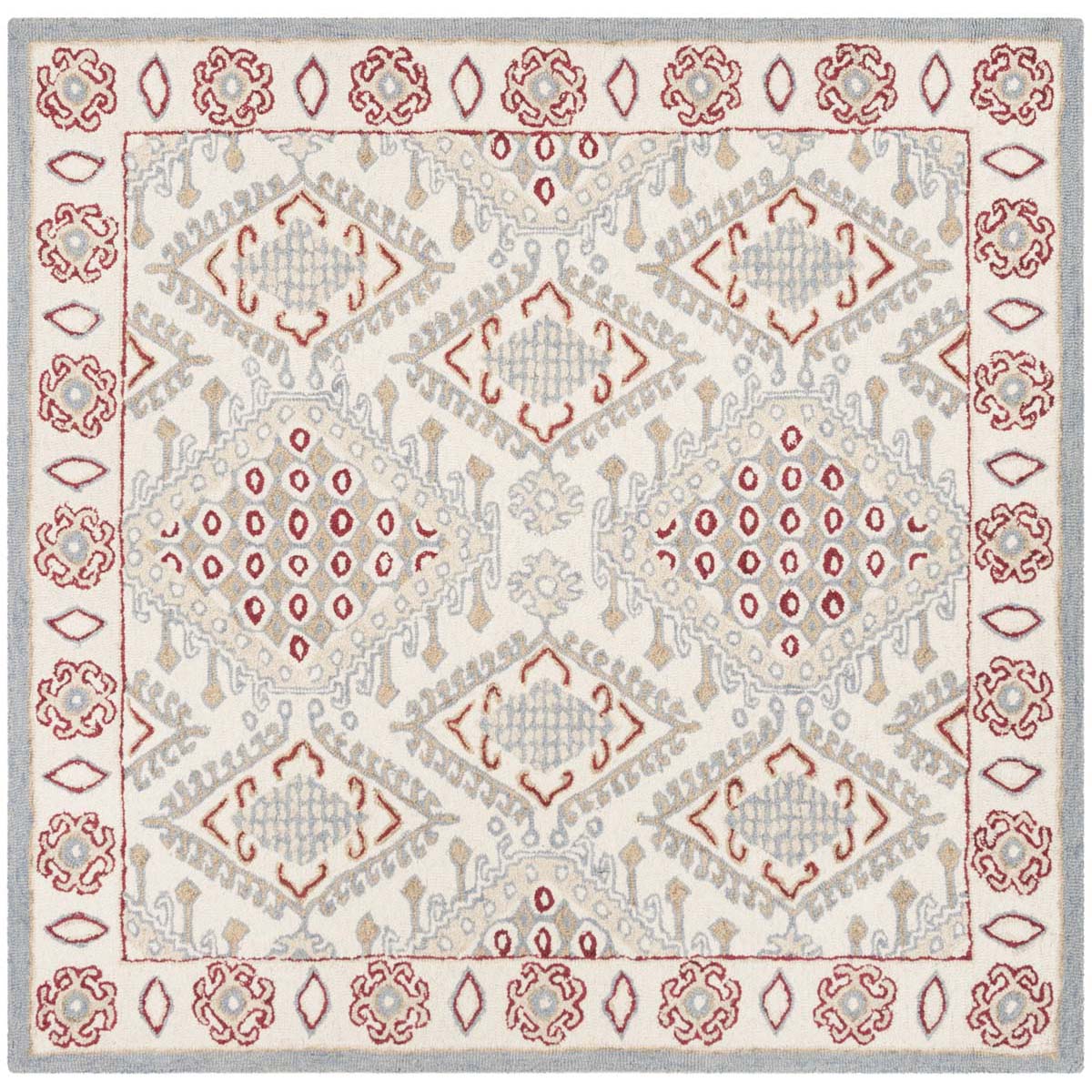 Safavieh Micro-Loop 511 Rug, MLP511 - Ivory / Red