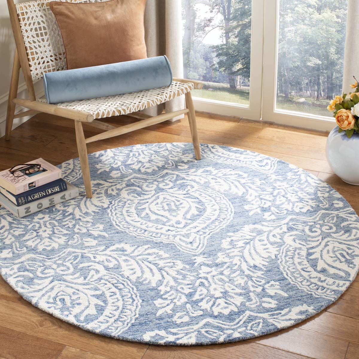 Safavieh Micro-Loop 512 Rug, MLP512 - Blue / Ivory