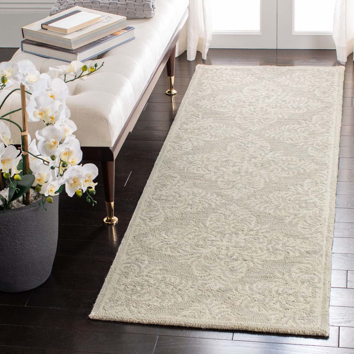 Safavieh Micro-Loop 515 Rug, MLP515 - Silver / Ivory