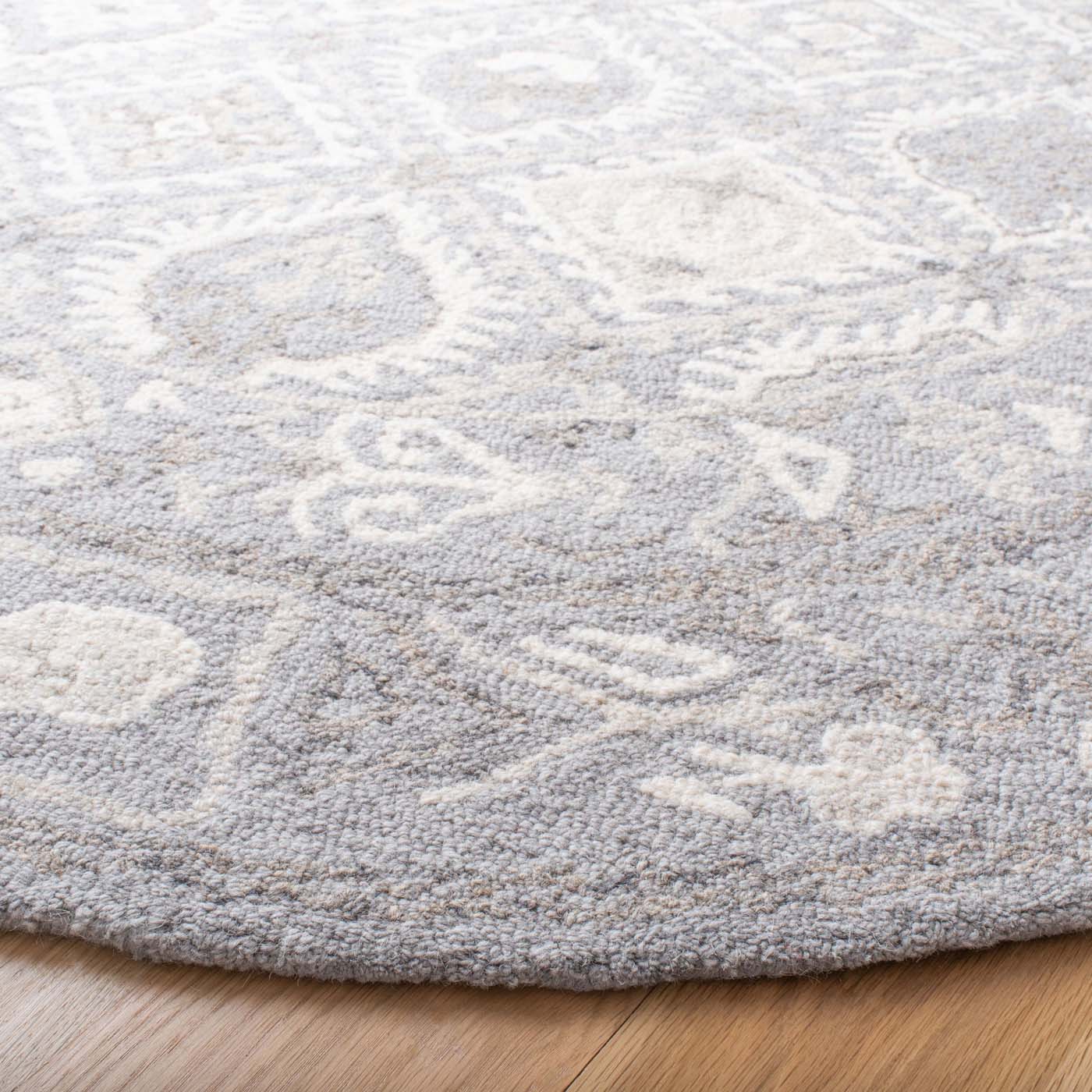 Safavieh Micro-Loop 517 Rug, MLP517 - Ivory / Grey