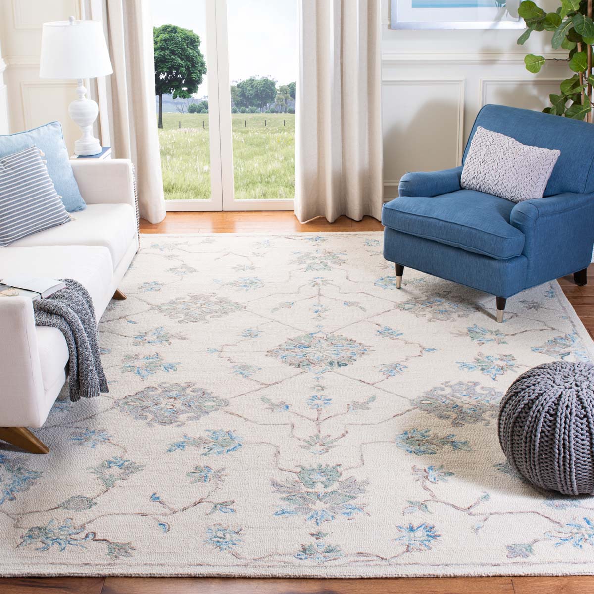 Safavieh Micro-Loop 534 Rug, MLP534 - Ivory / Grey