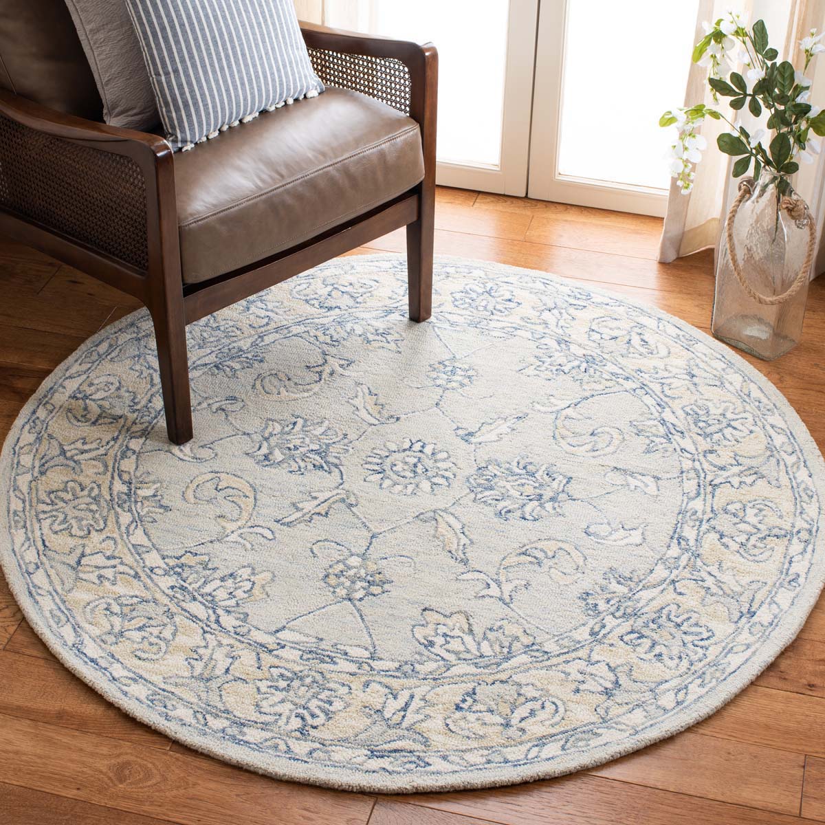 Safavieh Micro-Loop 535 Rug, MLP535 - Blue / Beige