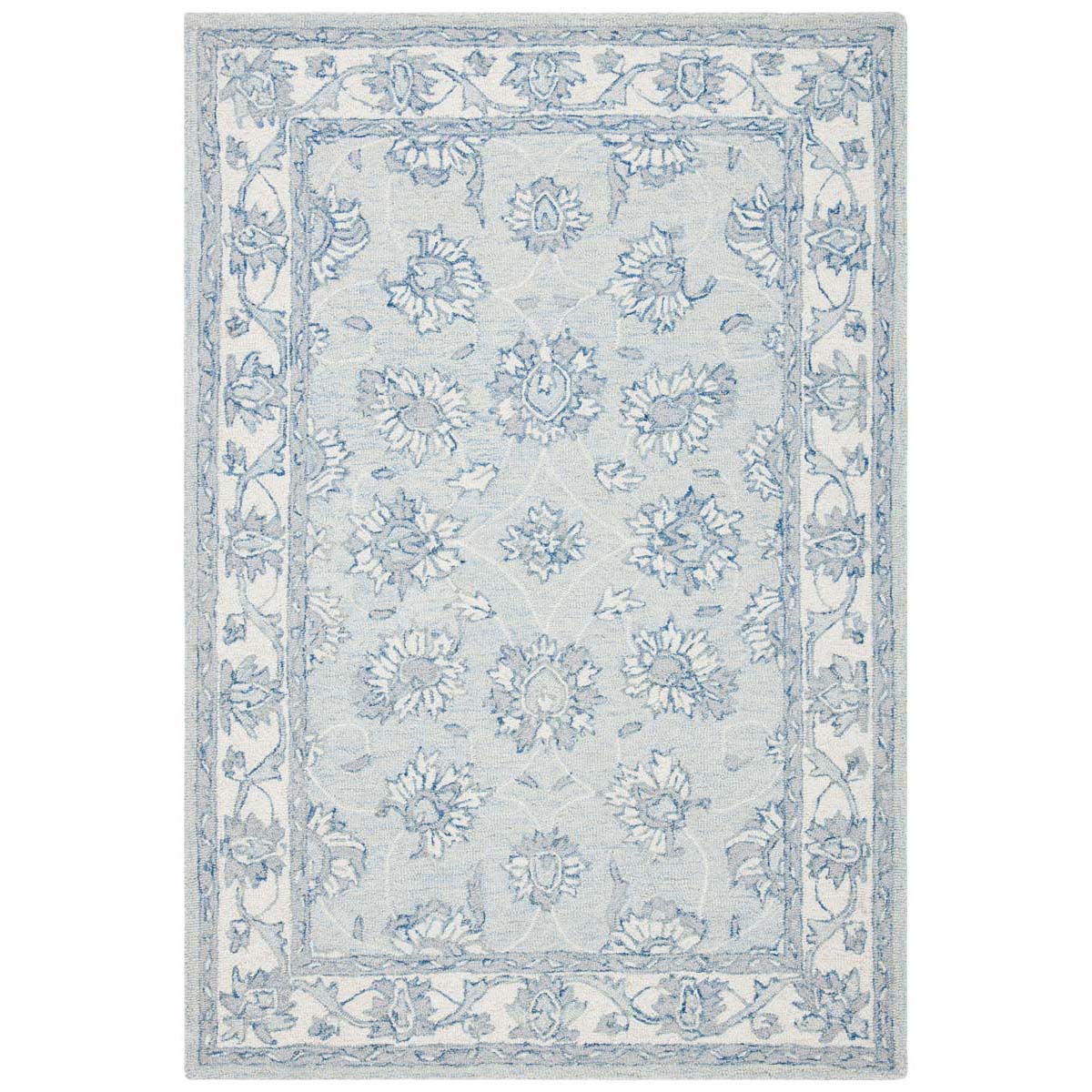 Safavieh Micro-Loop 536 Rug, MLP536 - Light Blue / Ivory