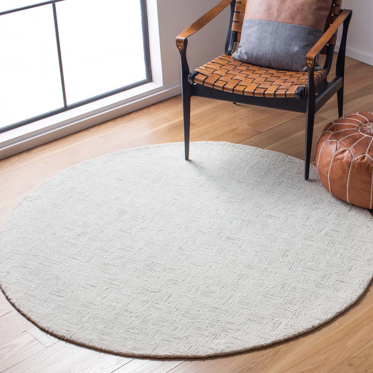 Safavieh Micro-Loop 537 Rug, MLP537 - Light Grey / Ivory