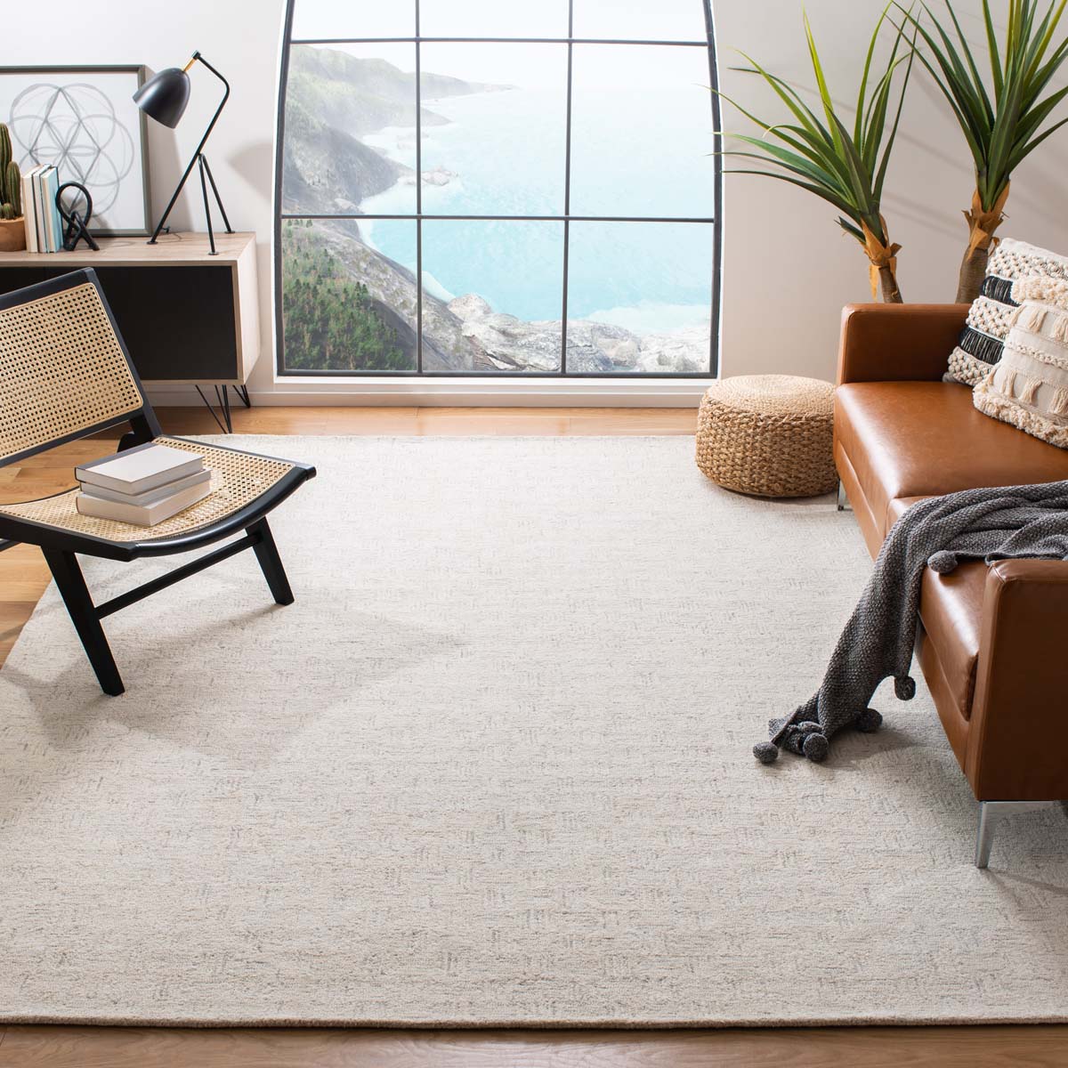 Safavieh Micro-Loop 537 Rug, MLP537 - Light Grey / Ivory