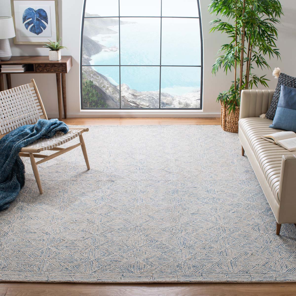 Safavieh Micro-Loop 538 Rug, MLP538 - Blue / Ivory