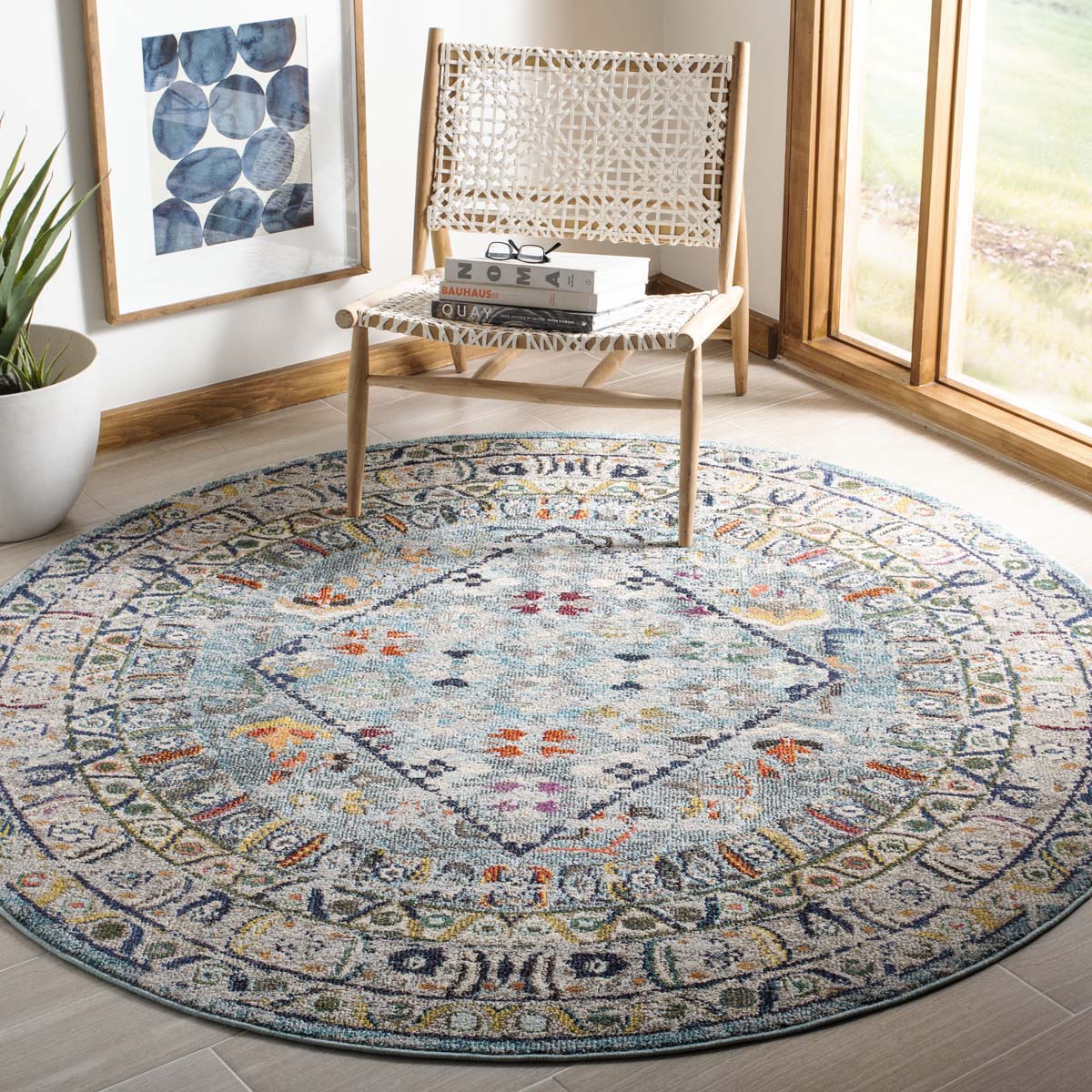 Safavieh Monaco 255 Rug, MNC255 - Blue / Light Grey