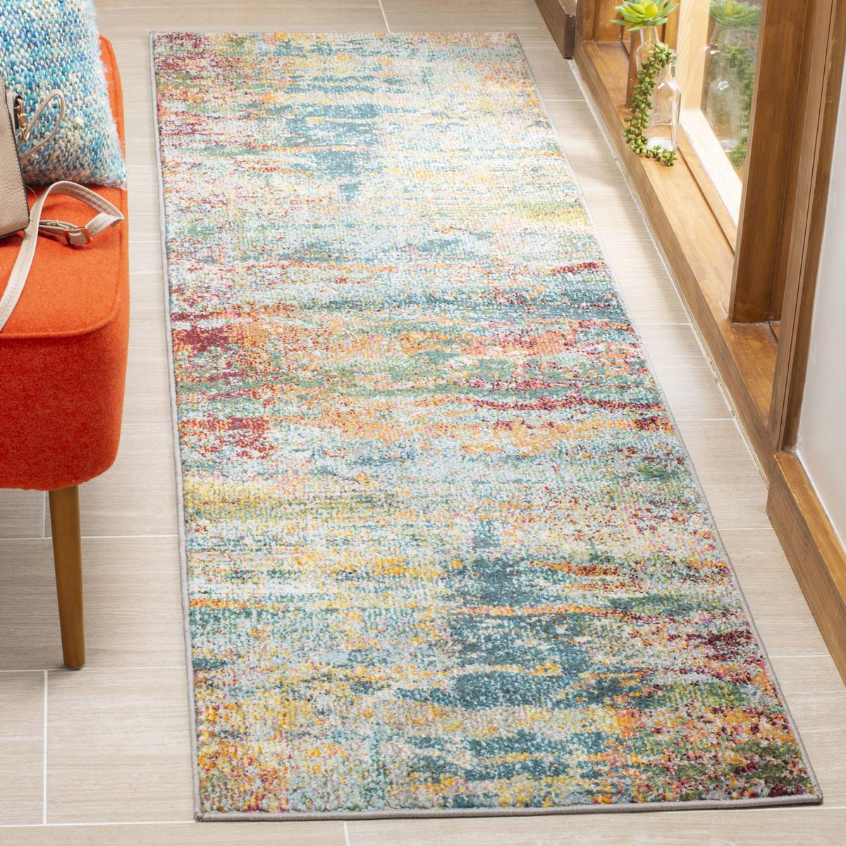 Safavieh Monaco 262 Rug, MNC262 - Teal / Orange