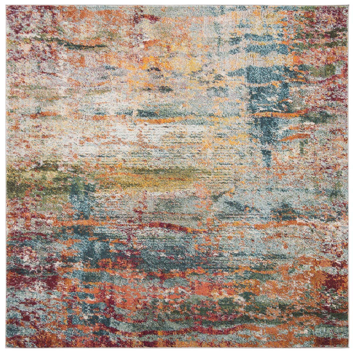 Safavieh Monaco 262 Rug, MNC262 - Teal / Orange