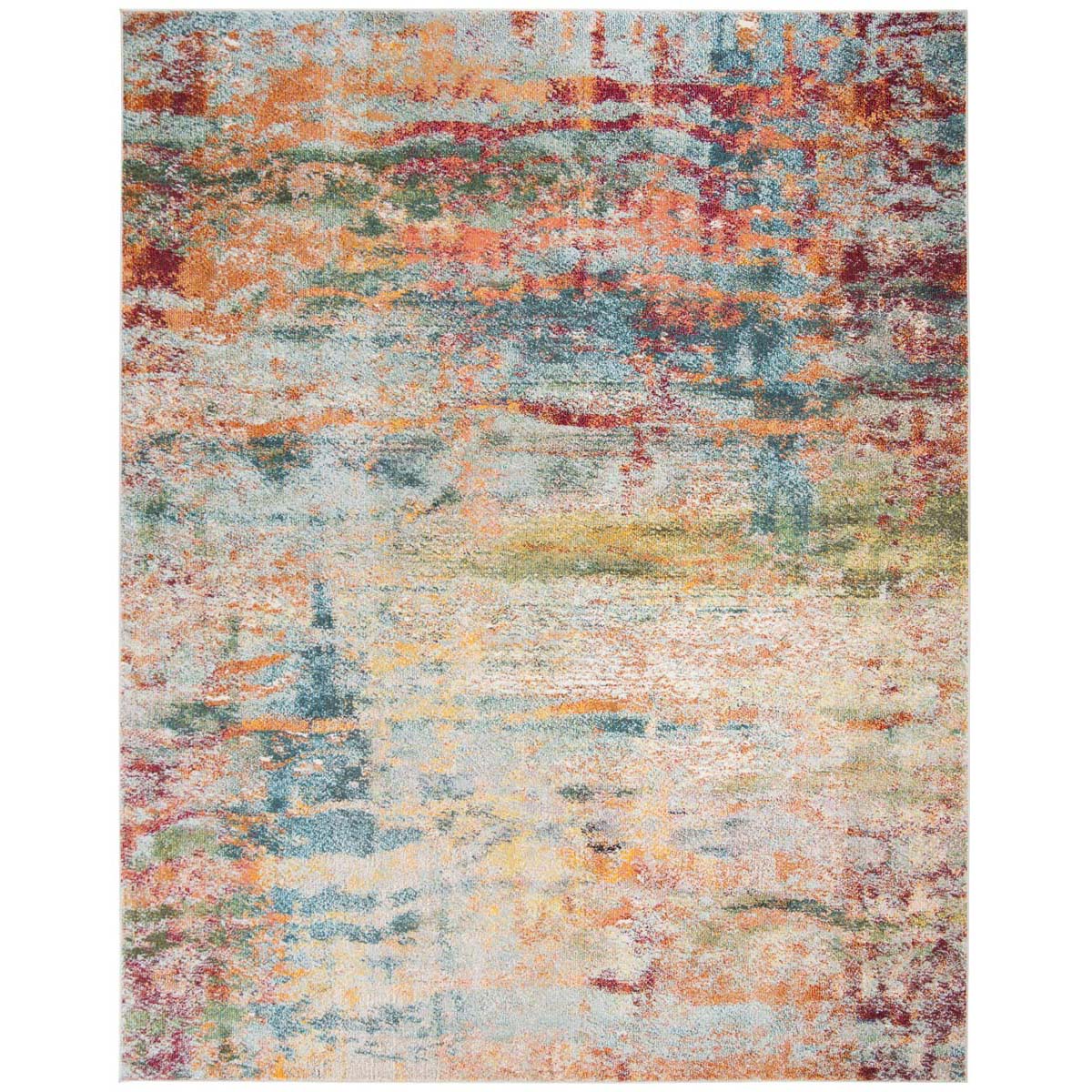 Safavieh Monaco 262 Rug, MNC262 - Teal / Orange