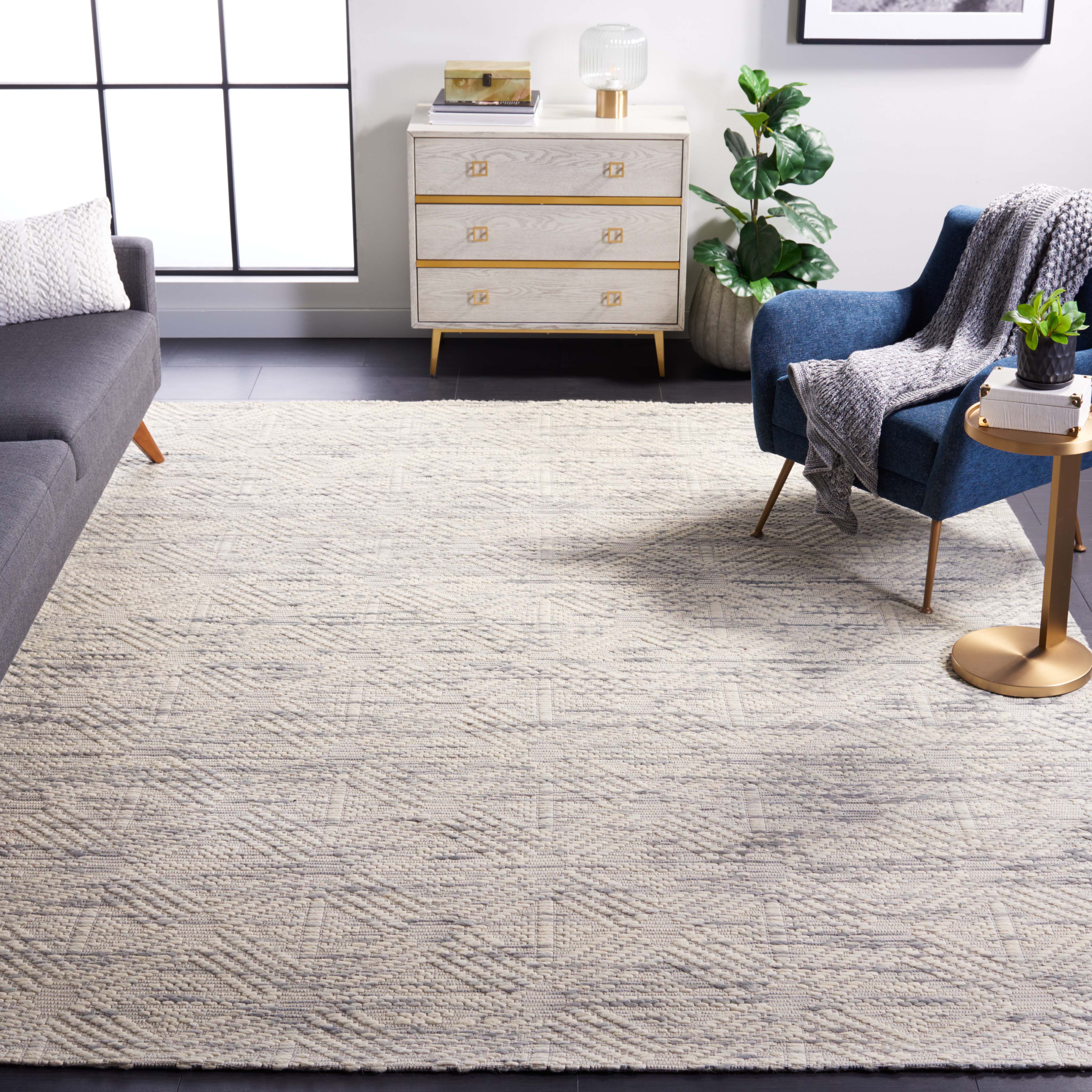 Safavieh Marbella 452 Rug, MRB452 - Dark Grey / Beige