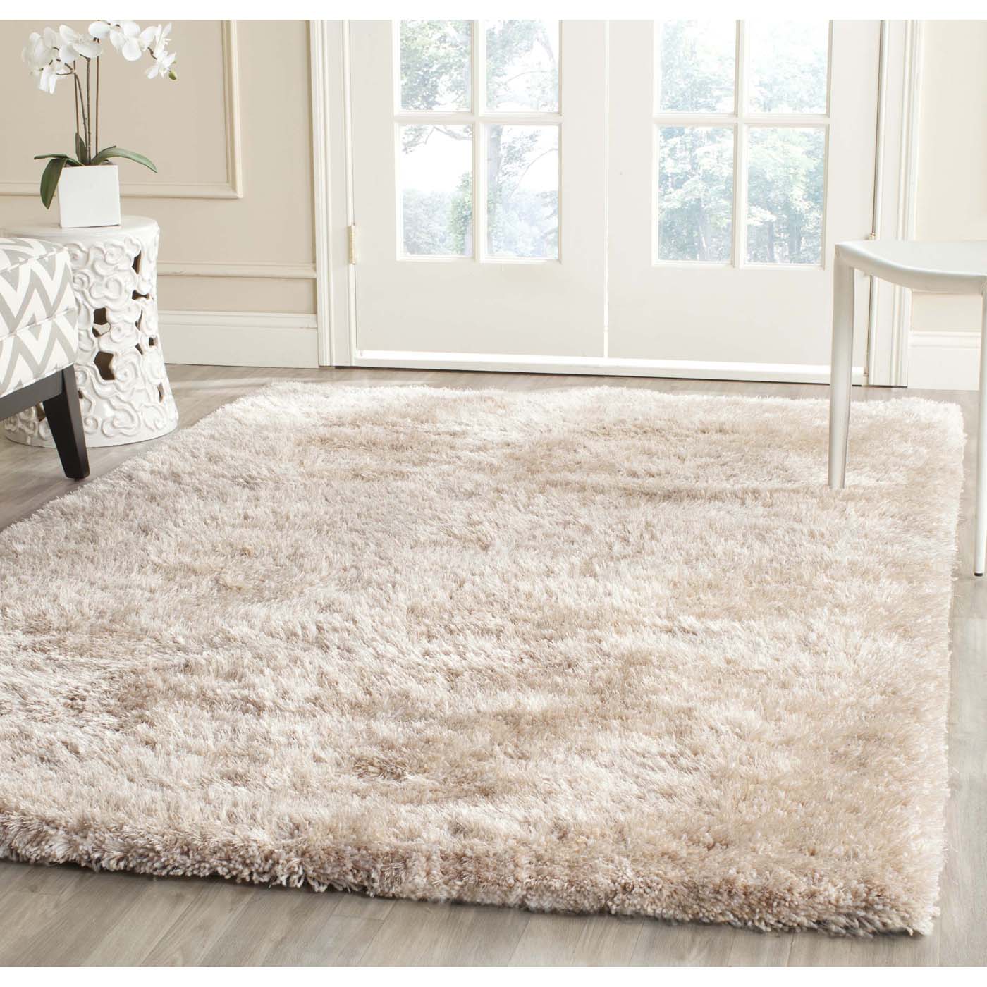 Martha Stewart 0562 Shag Rug, MSR0562 - Champagne