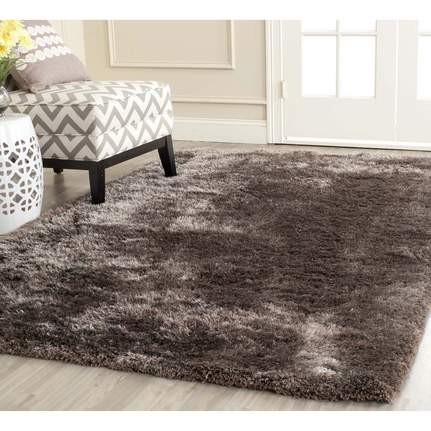 Martha Stewart 0562 Shag Rug, MSR0562 - Latte