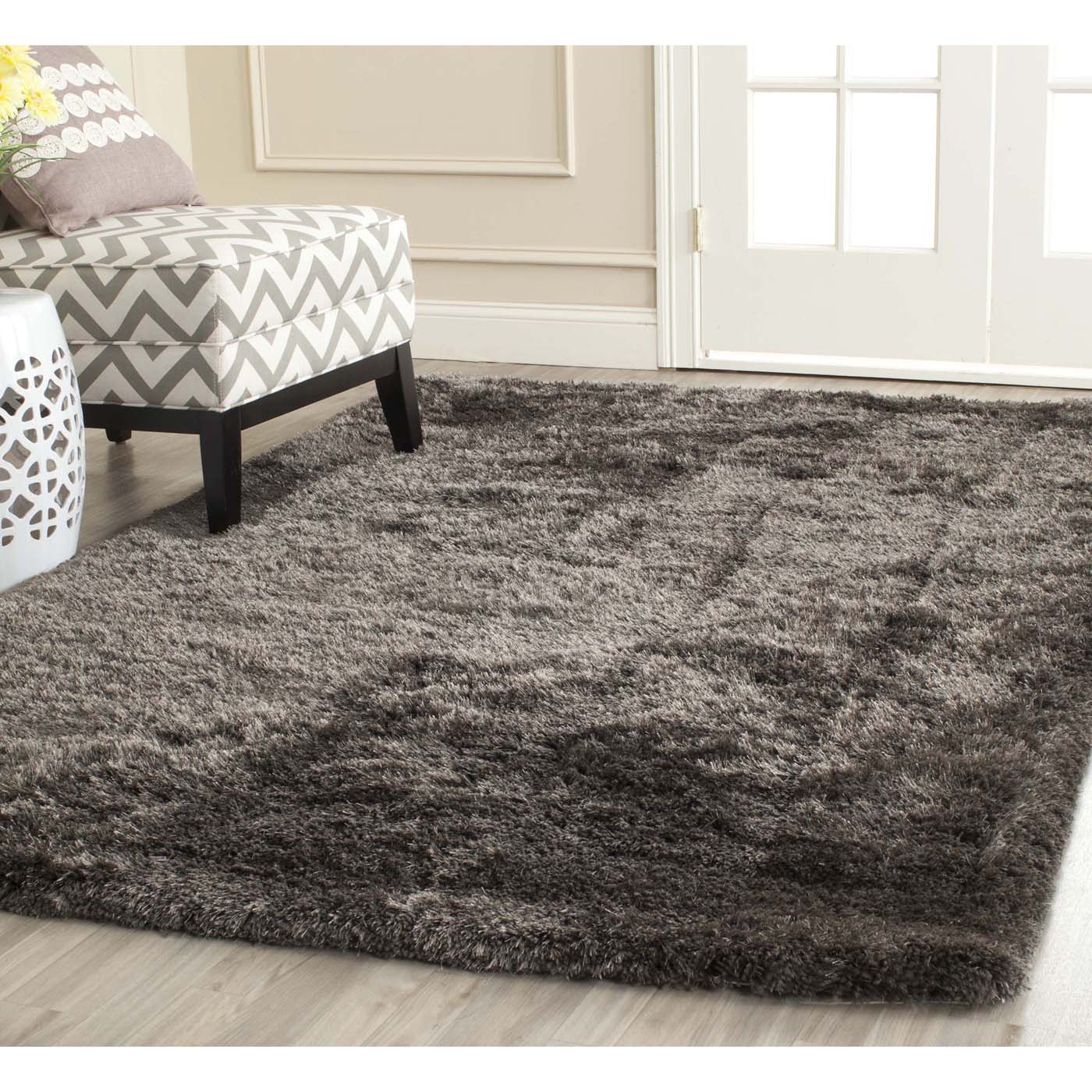 Martha Stewart 0562 Shag Rug, MSR0562 - Charcoal