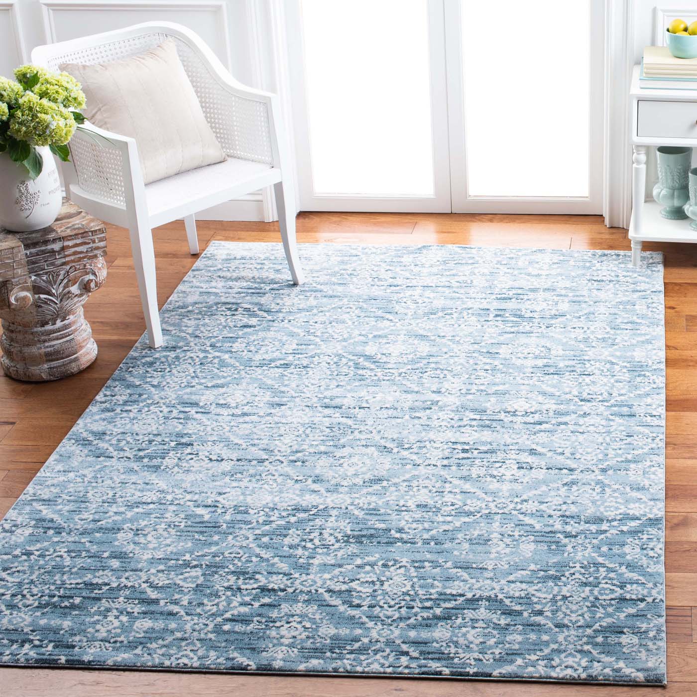 Martha Stewart 0953 Rug, MSR0953 - Denim Blue / Ivory