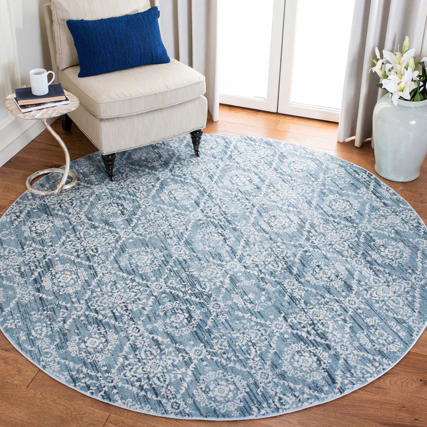 Martha Stewart 0953 Rug, MSR0953 - Denim Blue / Ivory