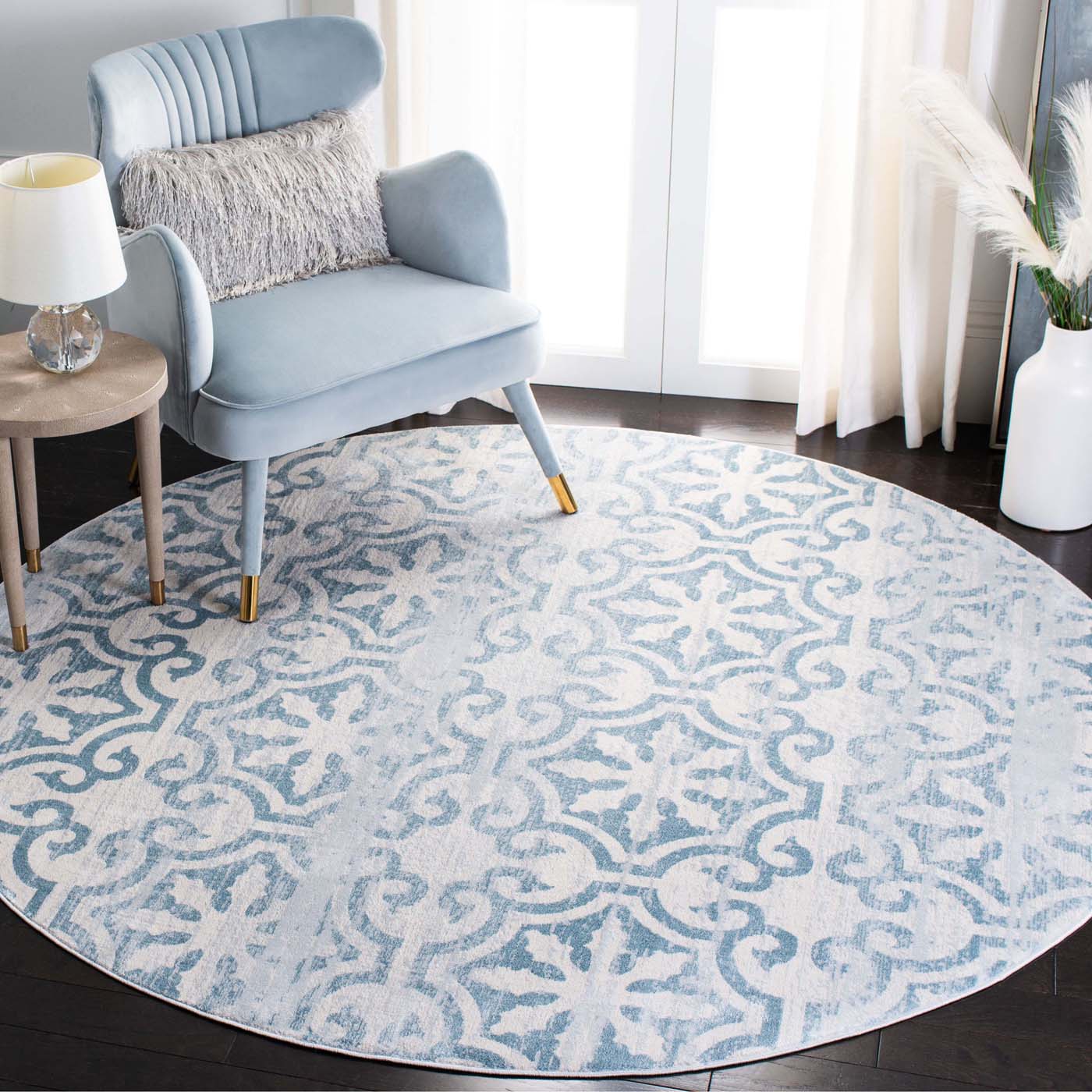 Martha Stewart 0956 Rug, MSR0956 - Turquoise / Ivory