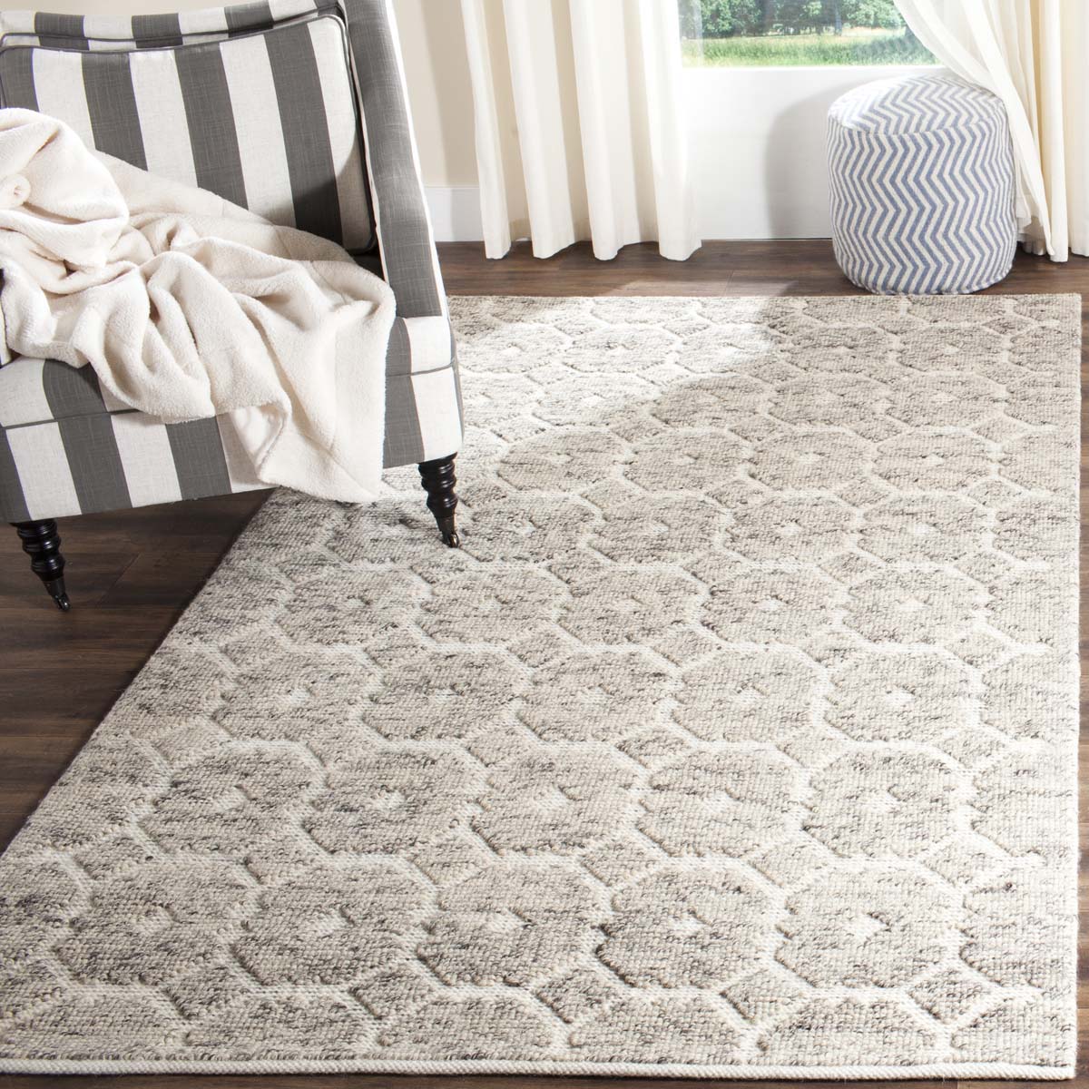 Martha Stewart 2560 Rug, MSR2560 - Grey / Ivory