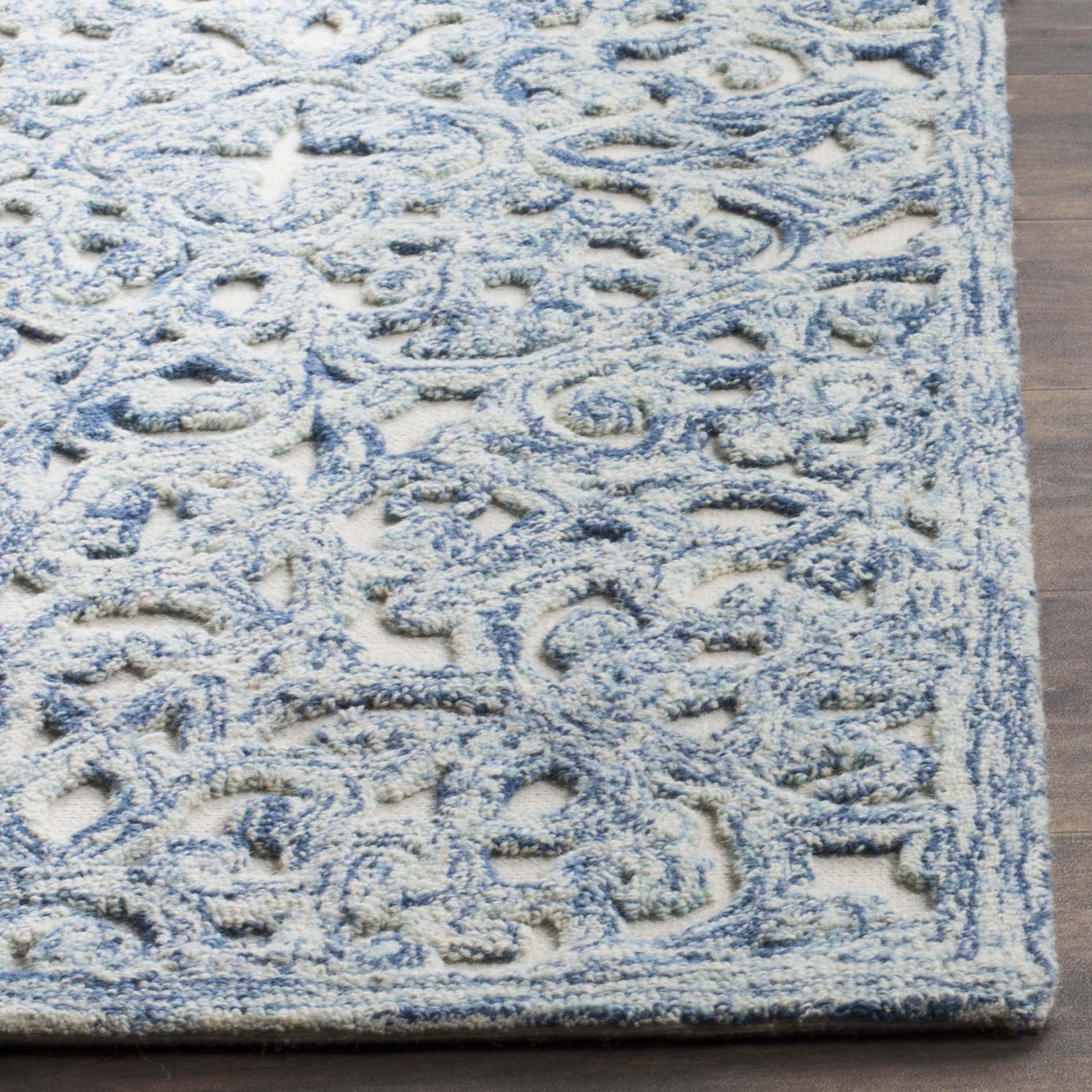 Martha Stewart 3513 Rug, MSR3513 - Blue / Ivory 9' x 12'