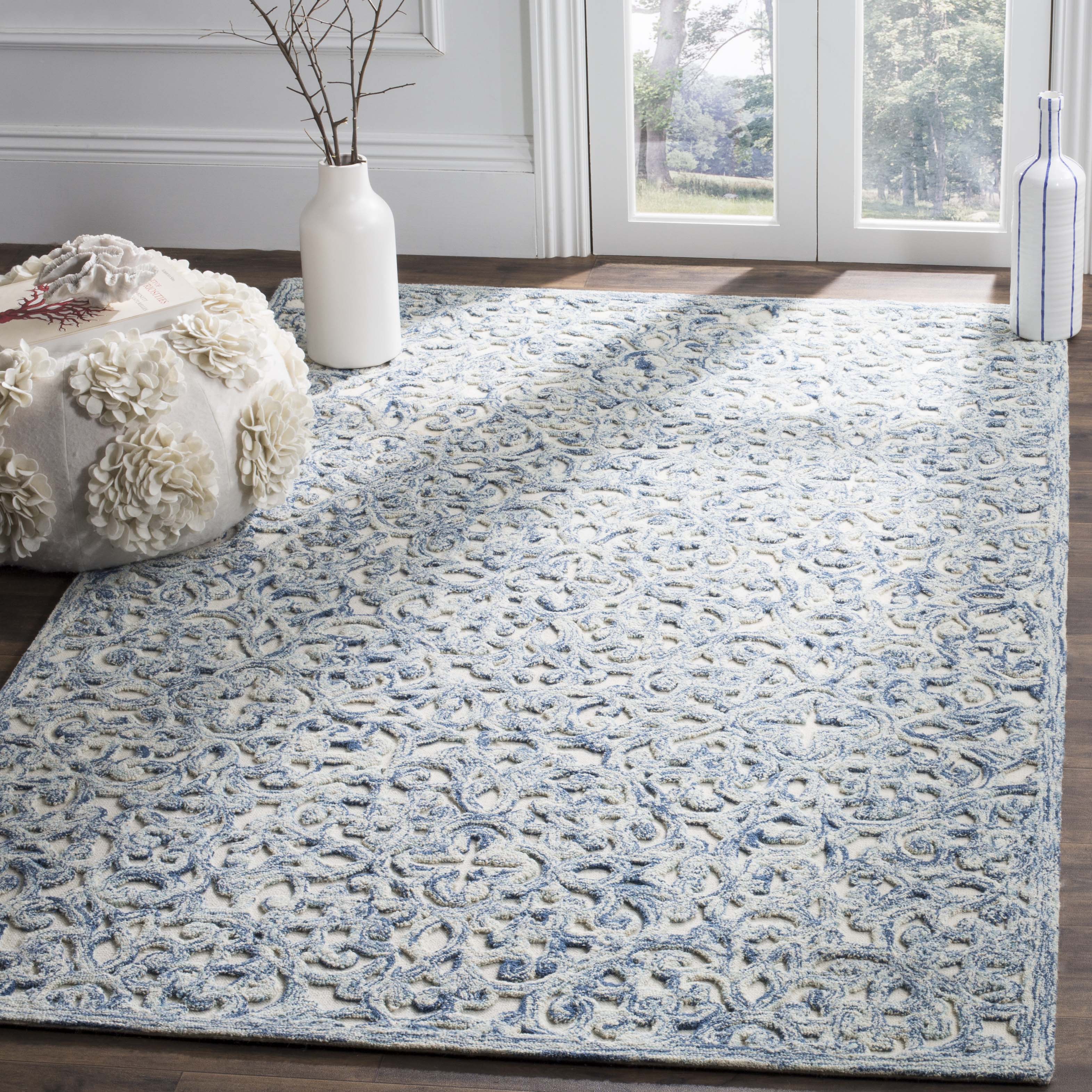 Martha Stewart 3513 Rug, MSR3513 - Blue / Ivory 9' x 12'