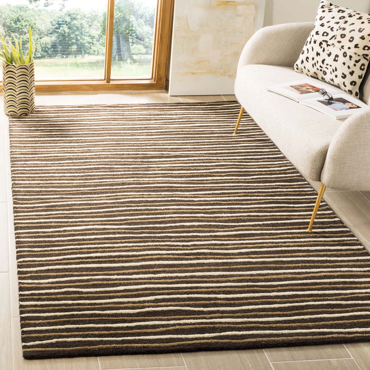 Martha Stewart 3619 Rug, MSR3619 - Tilled Soil Brn