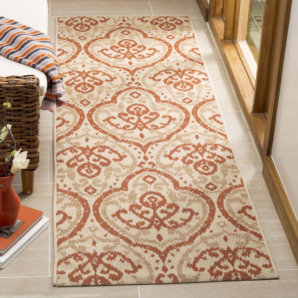 Martha Stewart 411 Rug, MSR411 - Beige / Terracotta