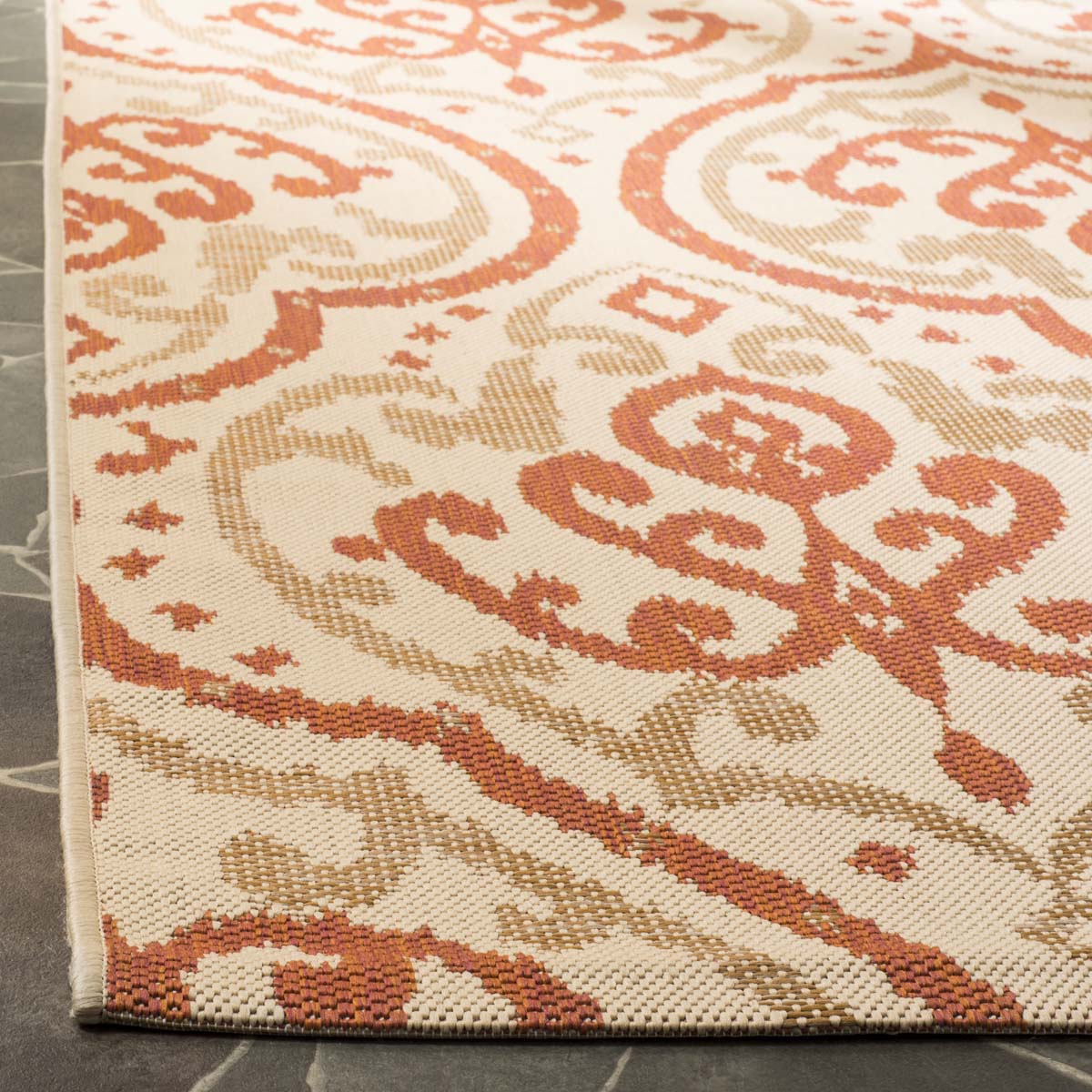 Martha Stewart 411 Rug, MSR411 - Beige / Terracotta