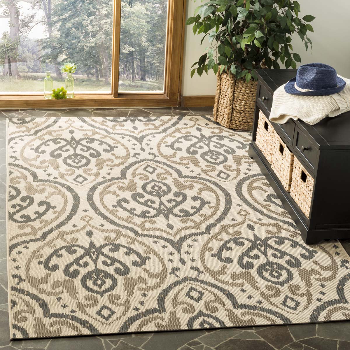 Martha Stewart 411 Rug, MSR411 - Beige / Anthracite