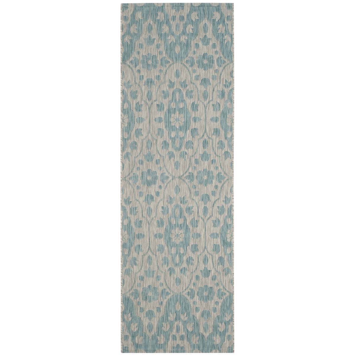 Martha Stewart 411 Rug, MSR411 - Grey / Aqua