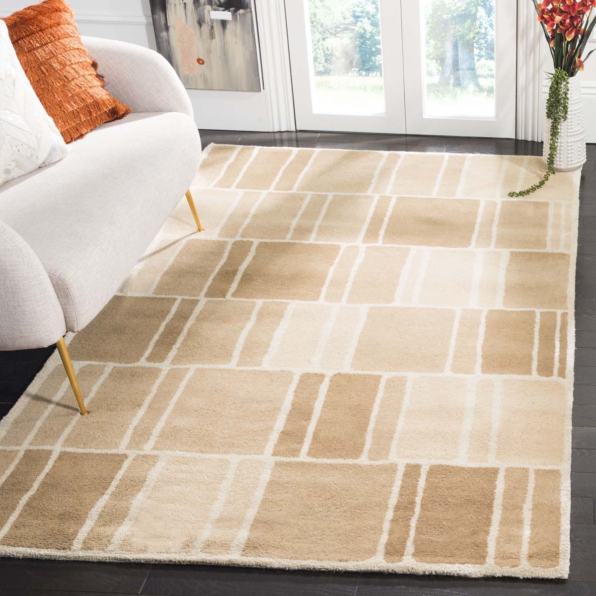 Martha Stewart 4559 Rug, MSR4559 - Camel / Ivory