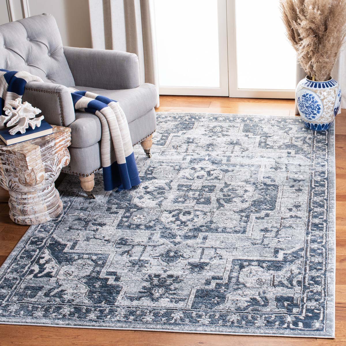 Martha Stewart 883 Rug, MSR883 - Navy / Ivory