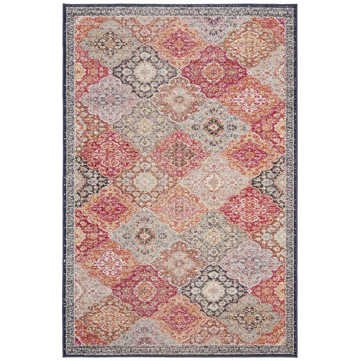 Safavieh Montage 281 Rug, MTG281 - Red / Aqua