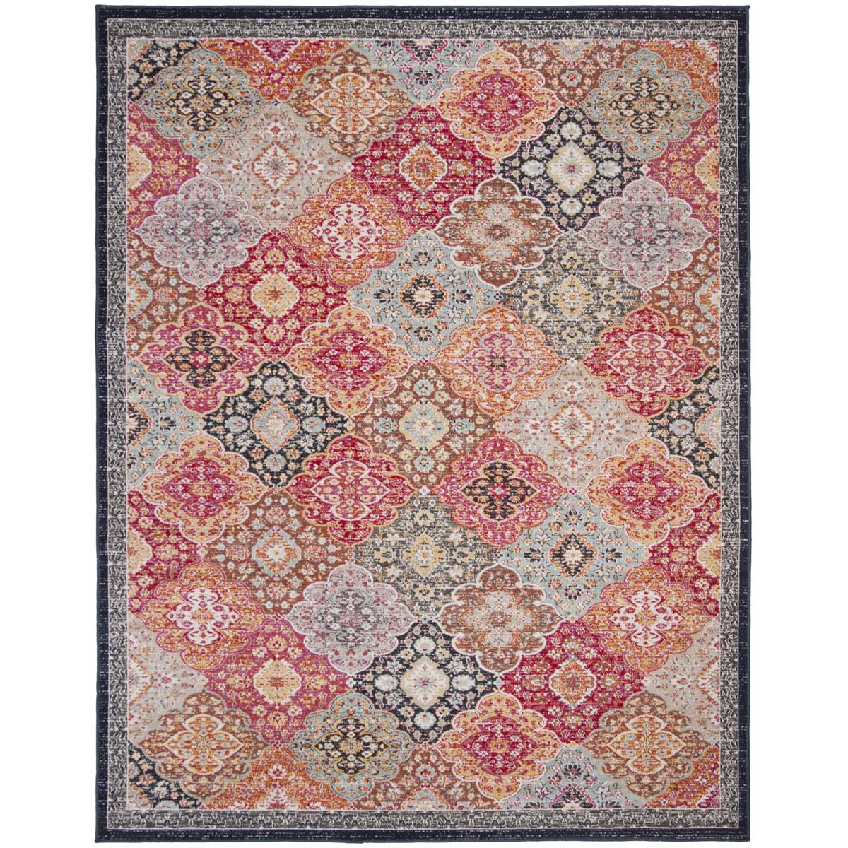 Safavieh Montage 281 Rug, MTG281 - Red / Aqua