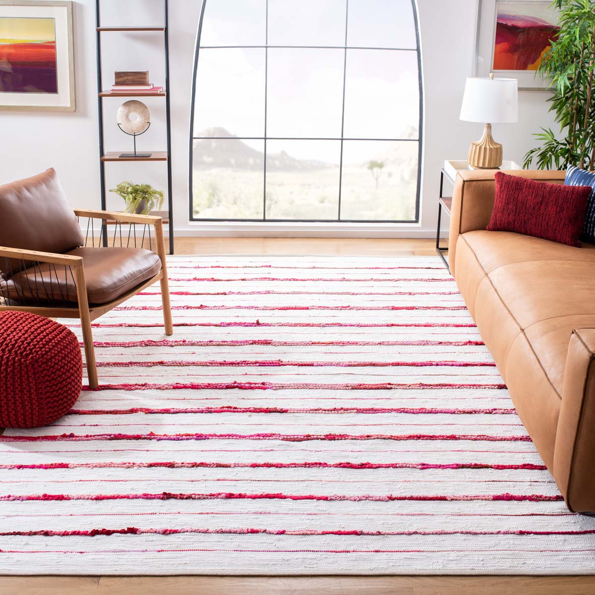 Safavieh Montauk 623 Rug, MTK623 - Red / Ivory