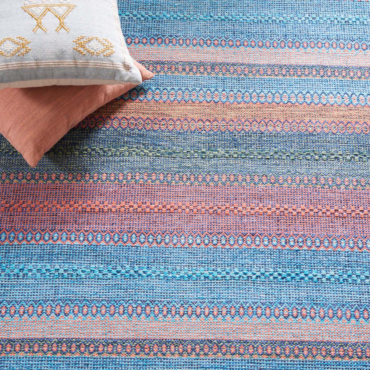 Safavieh Montauk 851 Rug, MTK851 - Blue / Orange