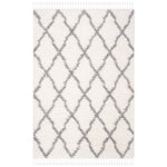 Safavieh Moroccan Tassel Shag 358 Rug, MTS358 - Ivory / Light Grey