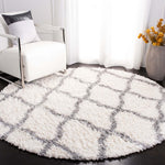 Safavieh Moroccan Tassel Shag 358 Rug, MTS358 - Ivory / Light Grey