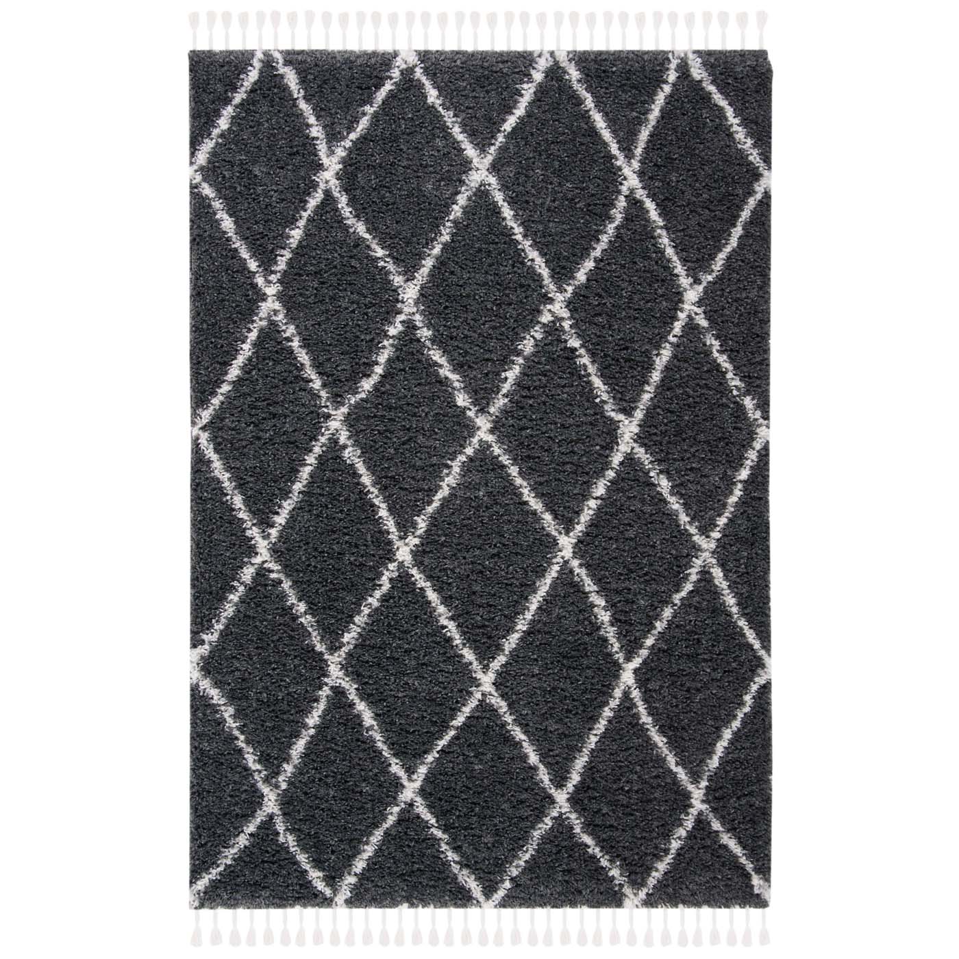 Safavieh Moroccan Tassel Shag 359 Rug, MTS359 - Grey / Ivory