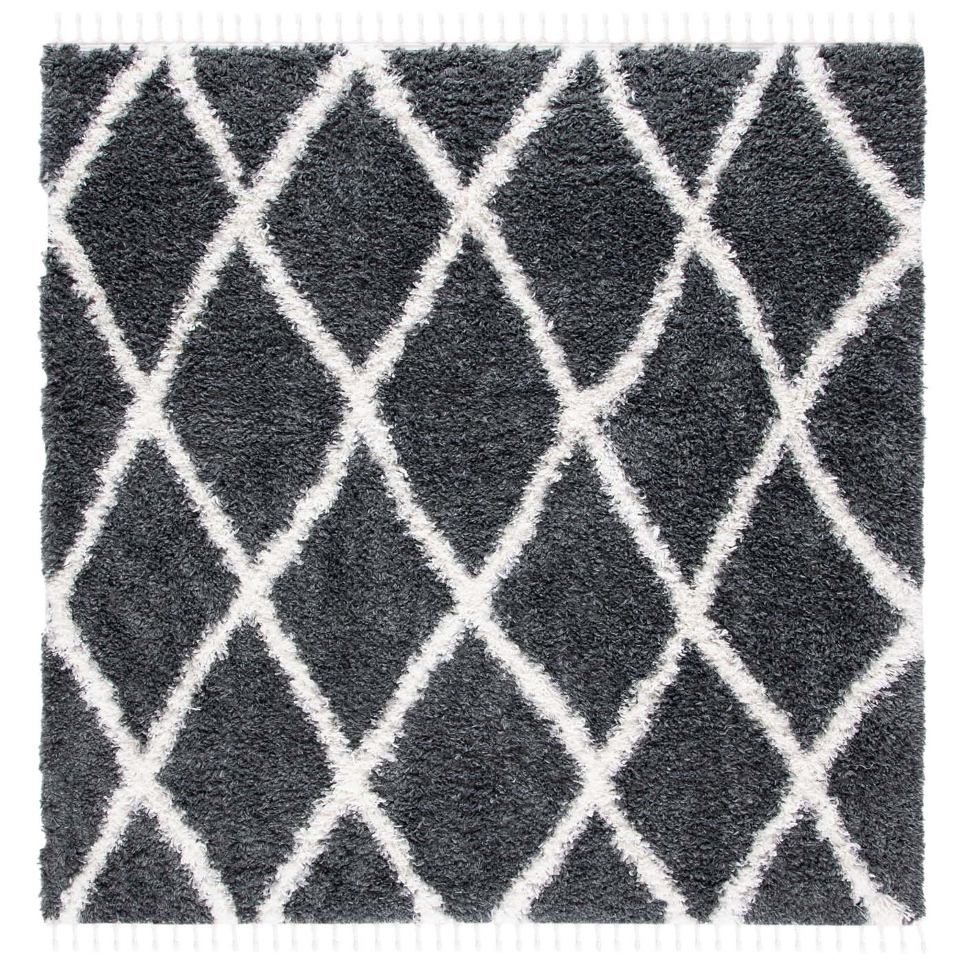 Safavieh Moroccan Tassel Shag 359 Rug, MTS359 - Grey / Ivory