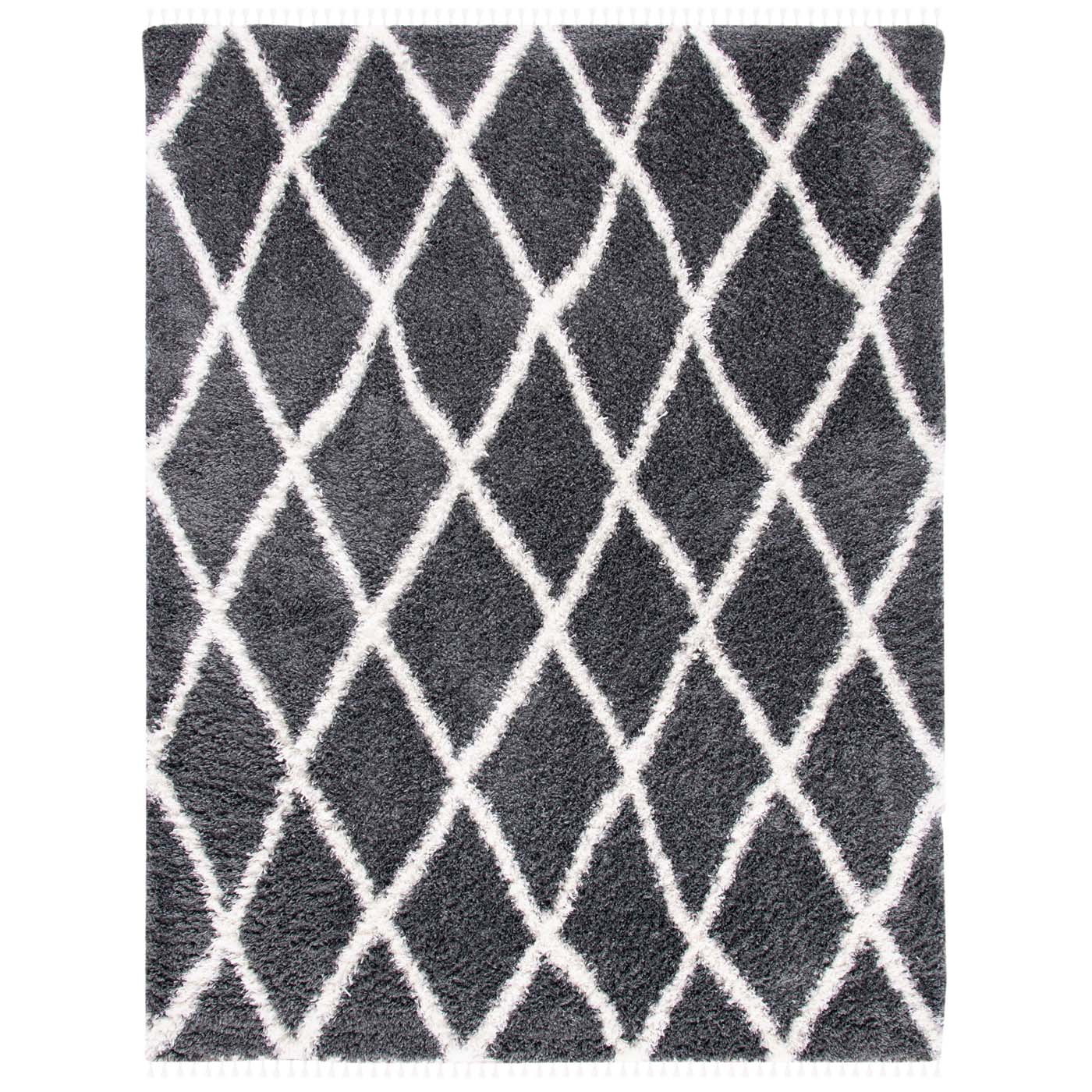 Safavieh Moroccan Tassel Shag 359 Rug, MTS359 - Grey / Ivory