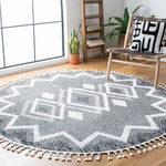 Safavieh Moroccan Tassel Shag 452 Rug, MTS452 - Ivory / Black