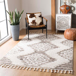 Safavieh Moroccan Tassel Shag 652 Rug, MTS652 - Ivory / Brown