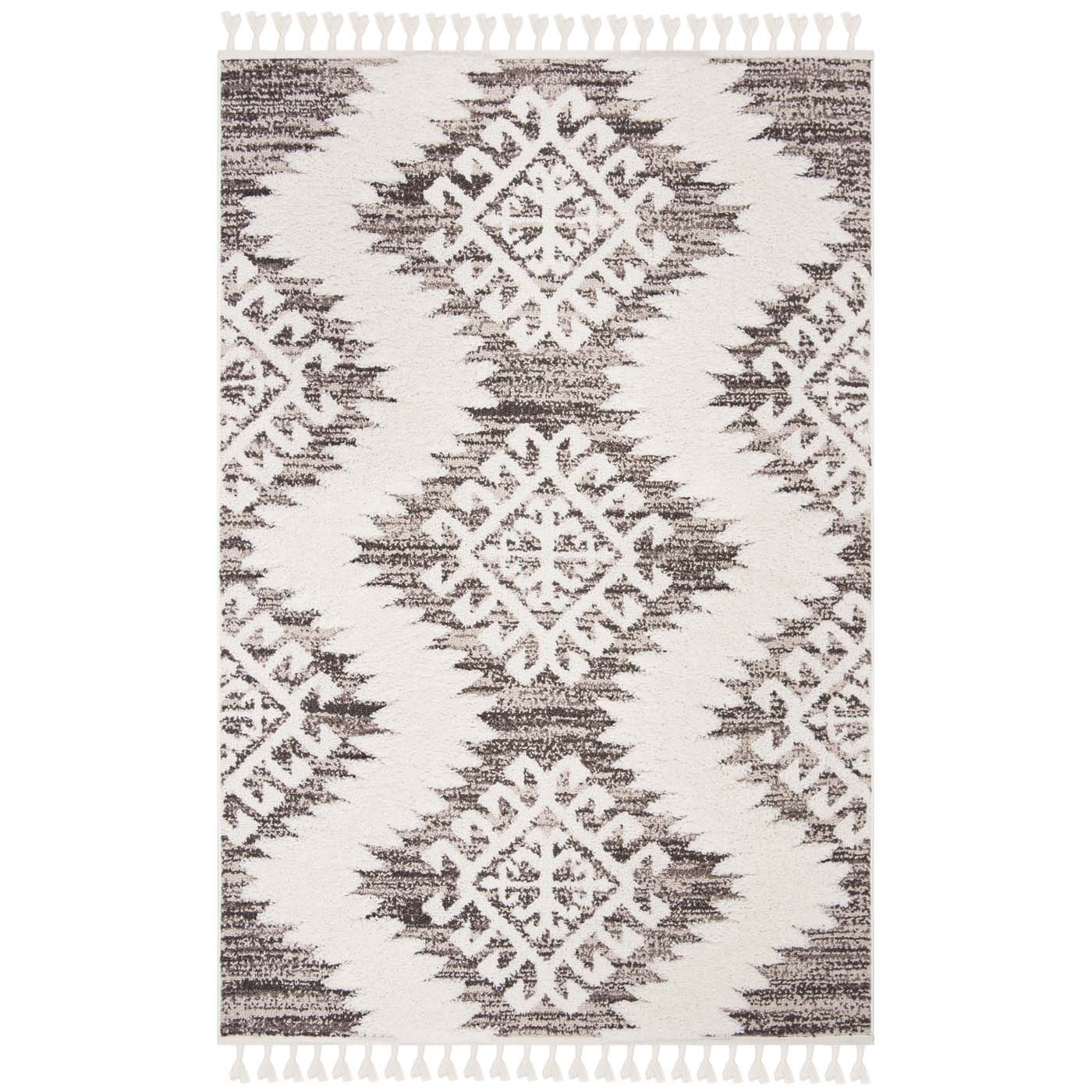 Safavieh Moroccan Tassel Shag 652 Rug, MTS652 - Ivory / Brown