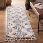 Safavieh Moroccan Tassel Shag 652 Rug, MTS652 - Ivory / Grey