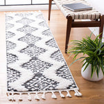 Safavieh Moroccan Tassel Shag 652 Rug, MTS652 - Dark Grey / Ivory