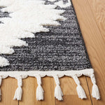 Safavieh Moroccan Tassel Shag 652 Rug, MTS652 - Dark Grey / Ivory